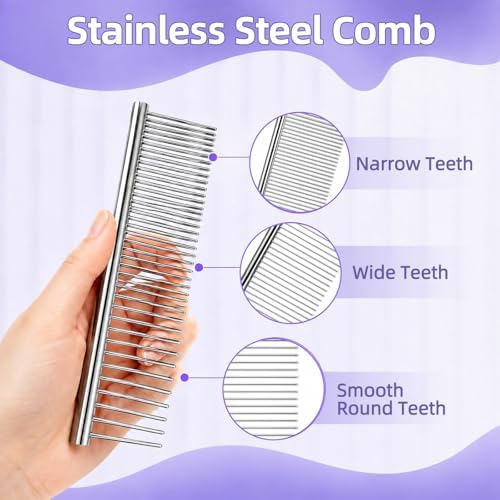 German Shepherd Brush with Pet Finishing Comb,2PCS