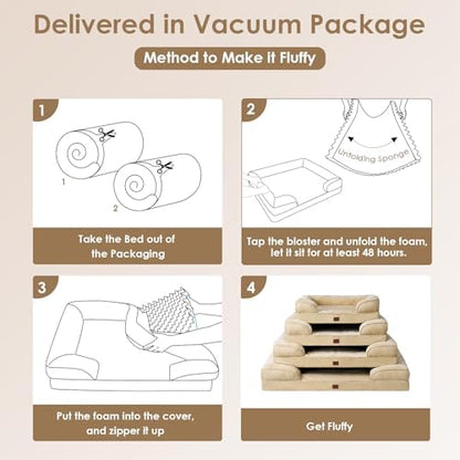 EHEYCIGA Orthopedic Dog Beds Large Sized Dog, Waterproof Washable Pet Bed