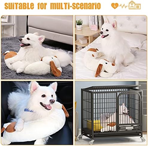 WEOK Heartbeat Dog Toy for Puppy- Helps for Dog Anxiety Relief and Calming Aid, Stuffed Animal Anxiety Calming Behavioral Aid Puppy Heartbeat Toy Sleep aid for Dogs Cats Pets