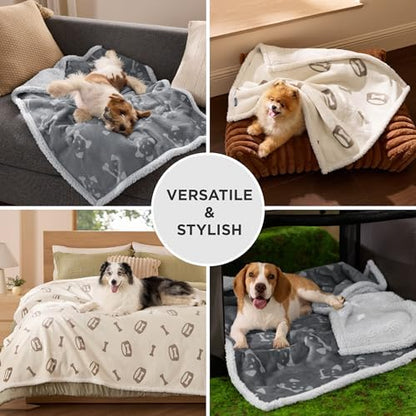 Bedsure Waterproof Blanket for Bed - Twin Size 60"x80", Beige