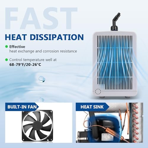 BAOSHISHAN 1/10 HP Aquarium Chiller 42 Gal 160L Water Cooling System