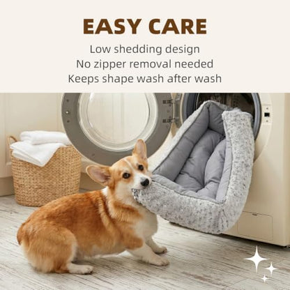 Reversible Dog Bed for Medium Size Dogs Large Cat Bed Washable 30x24x8 in