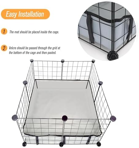 DZWLKJ Guinea Pig Cage Liner Tarp Bottom Waterproof and Washable Base Also for Rabbits, Bunny, Chinchesillas, Hedgehog, Ferrets and Other Small Animals.(24x24 inches)