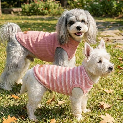 3Pack Dog Shirts Lightweight Waffle Dog Shirt for Small Dogs Sleeveless Dog Shirt for Small Medium Boy Girl Dogs Cozy & Breathable Pet Vest