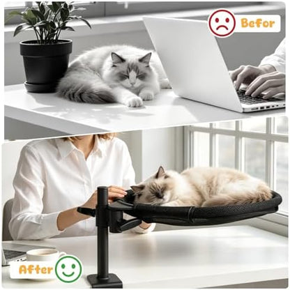 Topmart Cat Desk Bed with 360° Rotating & Adjustable Height