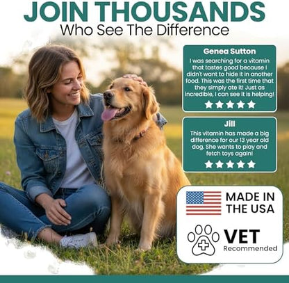 12-in-1 Dog Vitamin and Supplement Chews, 120 Ct - Senior and Puppy Vitamin