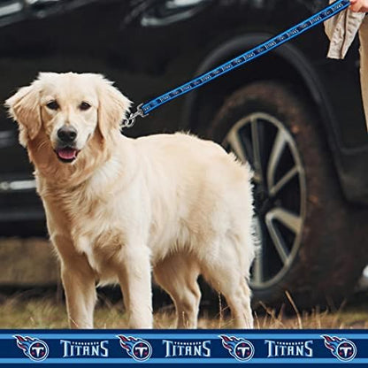 NFL PET Tennessee Titans Dog Leash, Small Football Team Leash for Dogs & Cats - Shiny & Colorful, Licensed by The NFL
