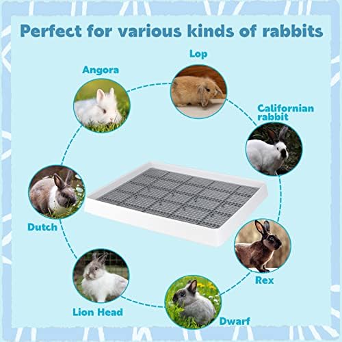 FHTONGE Extra Large Rabbit Litter Box, Low Entry Bunny Potty Trainer Tray
