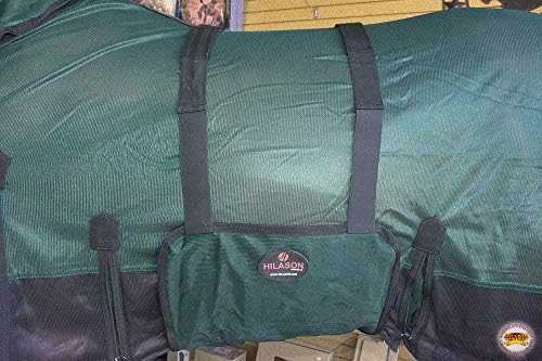 HILASON 69 in Horse Fly Sheet Hunter Green with Black UV