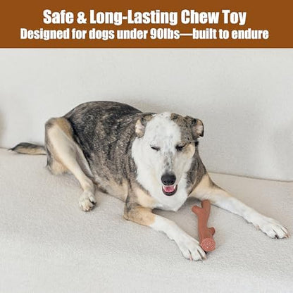 SPOT Bam-Bones Plus Branch -Bamboo Fiber & Nylon, Durable Long Lasting Dog Chew for Aggressive Chewers – Great Toy for Adult Dogs & Teething Puppies Under 90lbs, Non-Splintering, 9.5in, Beef Flavor