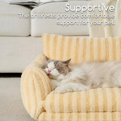 Hollypet Cat Bed Small Dog Orthopedic Couch Beds for Pets up to 20 lbs