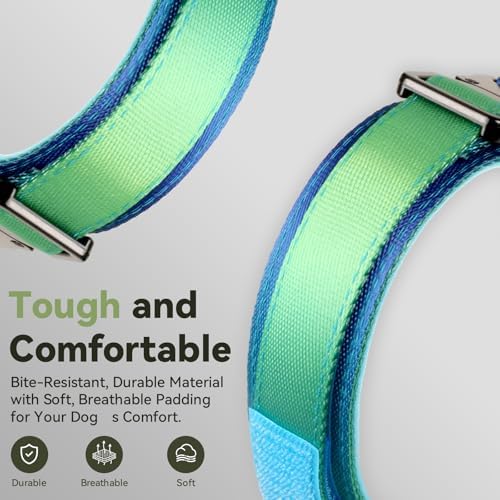 2026 Upgrade Waterproof Tactical AirTag Dog Collar, Built in AirTag Holder