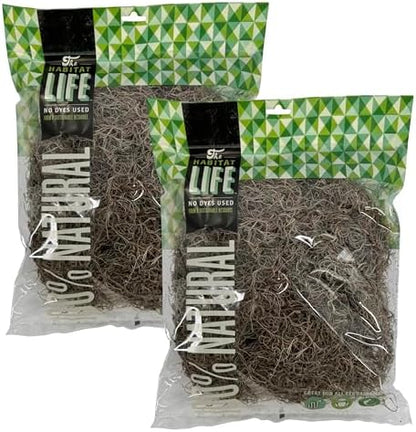 Spanish Moss for Terrarium Habitats, Medium 2-Pack