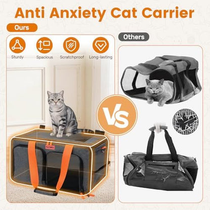Cat Carrier Soft Sided Airline Approved for Small Pet Dog Travel