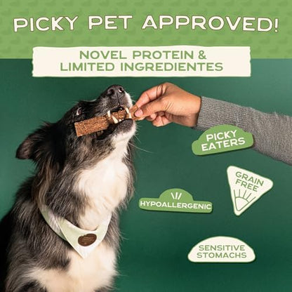 Smart Cookie Duck Jerky Dog Treats with Flax Seed, Omega Oils- Hypoallergenic Strips for Dogs and Puppies with Allergies, Sensitive Stomachs - Dehydrated, Grain Free, Made in USA - 3oz Bag, Pack of 1