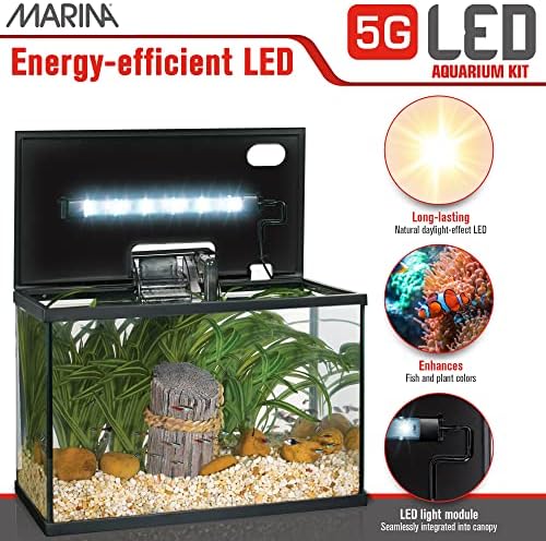 Marina 5 Gallon (19 L) LED Aquarium Kit