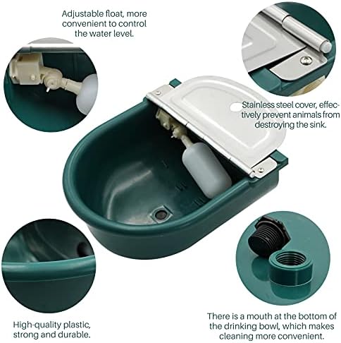 MINYULUA Automatic Waterer Bowl Large Horse Waterer with Float Valve