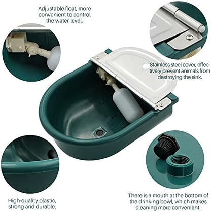 MINYULUA Automatic Waterer Bowl Large Horse Waterer with Float Valve
