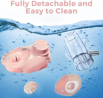 Vannon 2 in 1 Hamster Feeder Small Animal Water Bottle & Food Bowl Water Dispenser & Food Dish Bowl for Hamster, Small Mice, Rat, Gerbil, 4.6oz/130ml, BPA Free, Pink