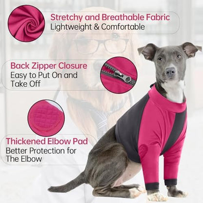 Lelepet Dog Recovery Sleeve, Dog Long Sleeve Shirt Stop Licking M