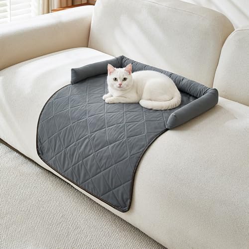 Cooling Dog Bed Mats with Neck & Head Support, 31.5 x 23.62 inch Grey