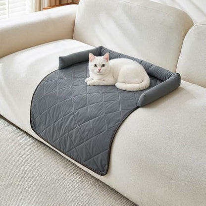 Cooling Dog Bed Mats with Neck & Head Support, 31.5 x 23.62 inch Grey