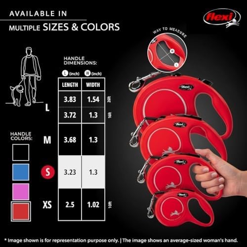 FLEXI® Classic Tape Retractable Dog Leash, Small, 16 ft - Red