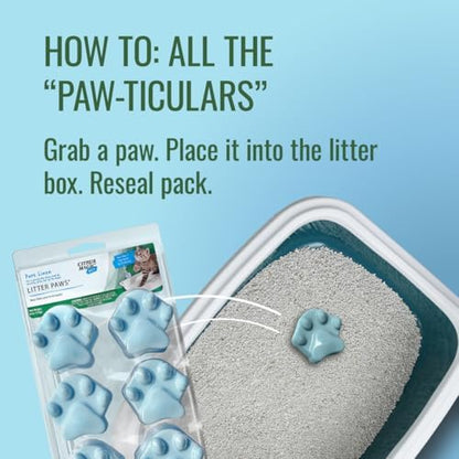 Citrus Magic Pet Odor Eliminator Litter Paws, Fresh Linen, 6 Paws