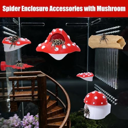 9 Pcs 3D Jumping Spider Enclosure Accessories Set, Jumping Spider Platforms