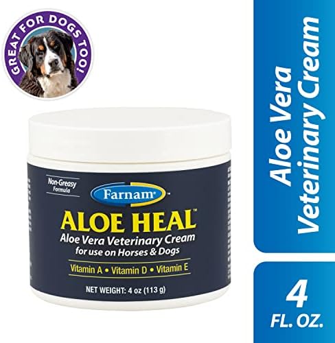 Farnam Aloe Heal Aloe Vera Veterinary Cream for use on Horses and Dogs 4 Ounces