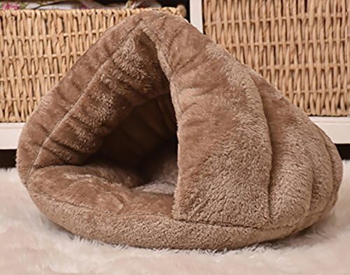 Pet Tent Cave Bed for Small Medium Puppies Kitty Dogs Cats Pets Sleeping Bag Thick Fleece Warm Soft Dog Bed Cuddler Burrow House Hole Igloo Nest Cozy Bed for Cat Puppy