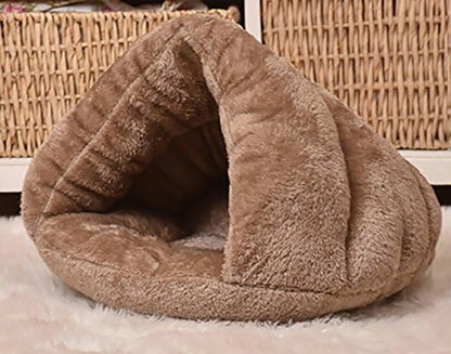Pet Tent Cave Bed for Small Medium Puppies Kitty Dogs Cats Pets Sleeping Bag Thick Fleece Warm Soft Dog Bed Cuddler Burrow House Hole Igloo Nest Cozy Bed for Cat Puppy