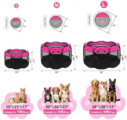 Siedihit Dog Cat Playpen, Large Puppy Pet Playpen, Dog Crate Tent Cage