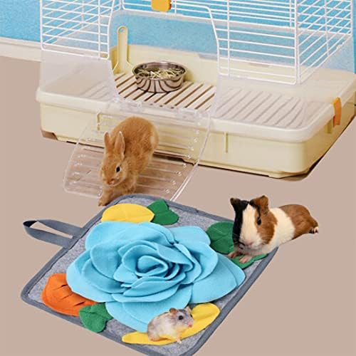 Abizoo Bunny Snuffle Mat Toy, 11.8''x11.8'', Blue