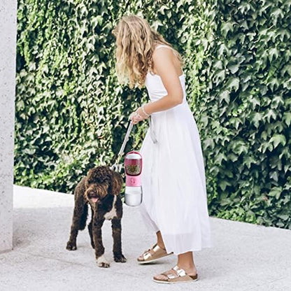 Cibaabo Dog Water Bottle Portable with Food Container & Filter for Travel