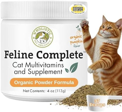 Organic Cat Vitamins, 4 oz, 37 Scoops, Essential Nutrients for Cats