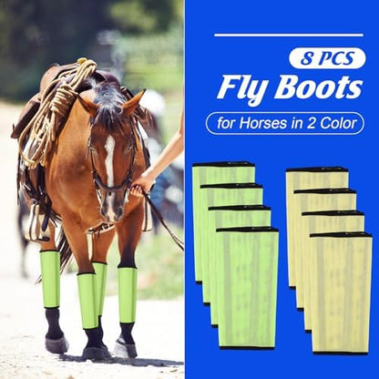 8 Pcs UV Mesh Horse Fly Boots