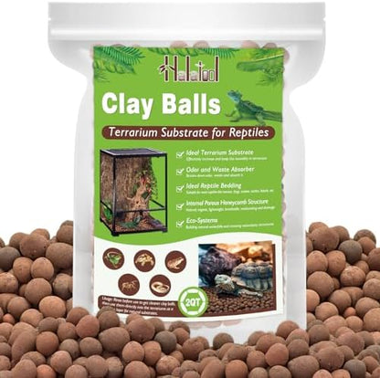 Halatool 2QT Leca Clay Balls for Terrarium Substrate – Lightweight Drainage