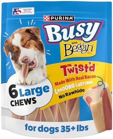Purina Busy with Beggin Twisted Large Dog Treats, 6 ct Pouch