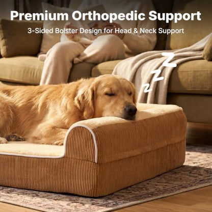 Veehoo Orthopedic Dog Bed for Medium Size Dogs, 5" Extra Thick Memory Foam