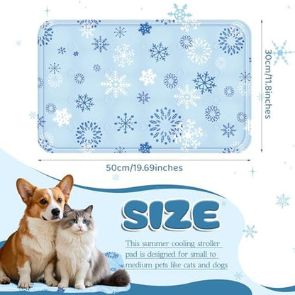 Nuanchu Pet Cooling Mat, Snowflake, 11.81 x 19.69 Inches, 1 Pcs