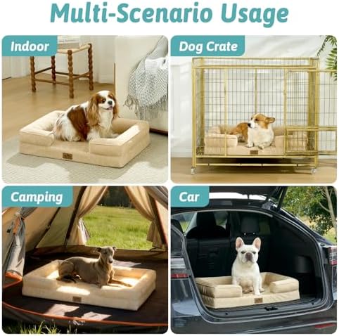 COZY KISS Orthopedic Dog Cooling Bed Washable for Extra Large Dogs, XXL