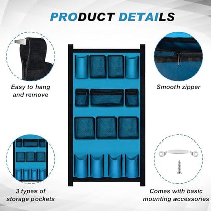 Riakrum 2 Pcs Horse Trailer Grooming Bag, Purple Blue, 39 x 23 Inch