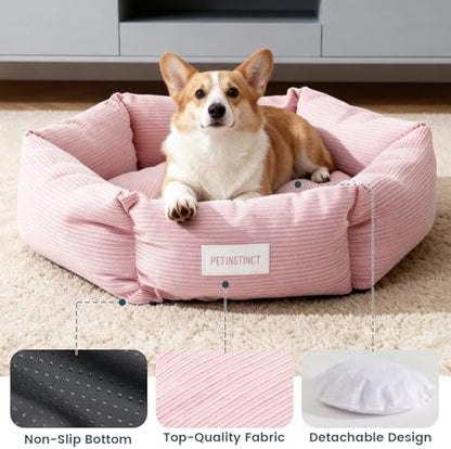 Pet Bed for Cats and Medium Dogs, 30" Large Cat Bed, Gray