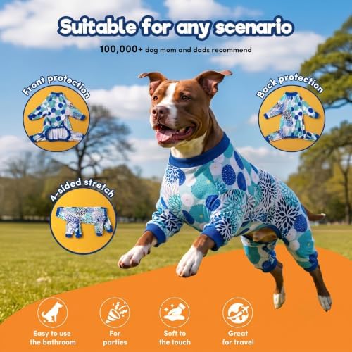 LovinPet Giant Dogs PJS Bodysuit, Abstract Geometric Print, M