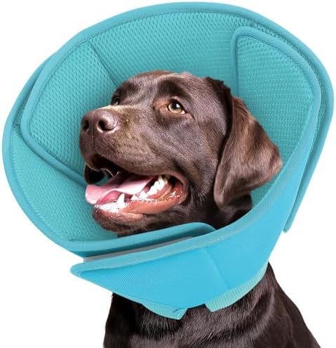 Queenmore Dog Cone for Large Dogs Soft Dog Cone Stop Licking After Surgery