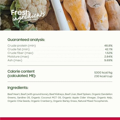 smallbatch Freeze Dried Raw Cat Food, High Protein Beef Recipe, 10 oz