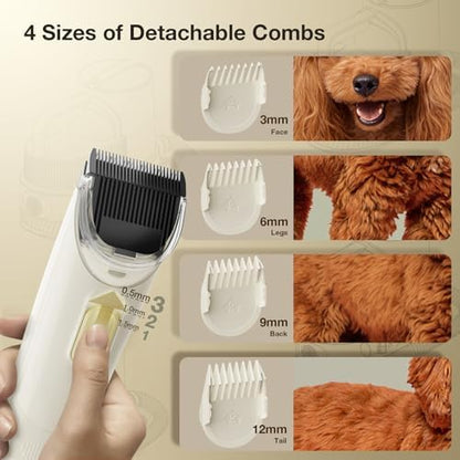 PETGUGU Dog Grooming Vacuum Kits with Clipper Dryer Kit Grooming/Trimming