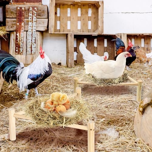 Chicken Perch for Coop & Brooder, Pine Wooden Chicken Roosting Bars (2 PCS)