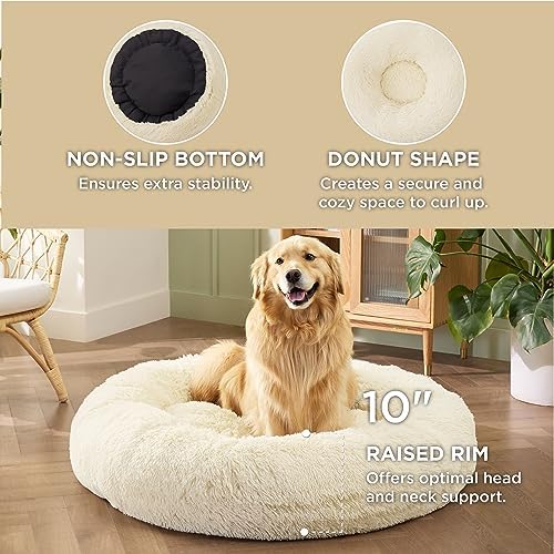 Bedsure Calming XL Dog Bed Donut Washable Extra Large Pet Bed,45ins